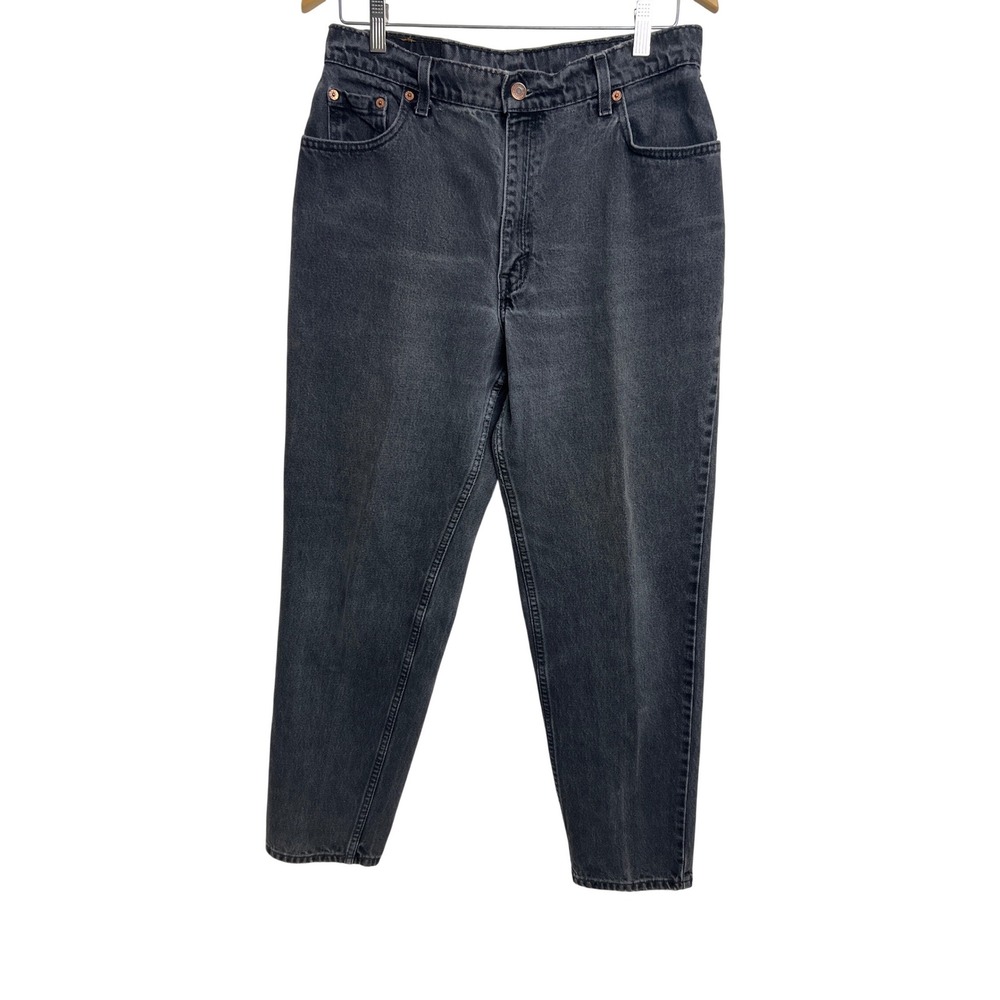 Levi Strauss & Co. 550 Relaxed Tapered Leg Jean Women 12 M Blk Vintage Denim D11